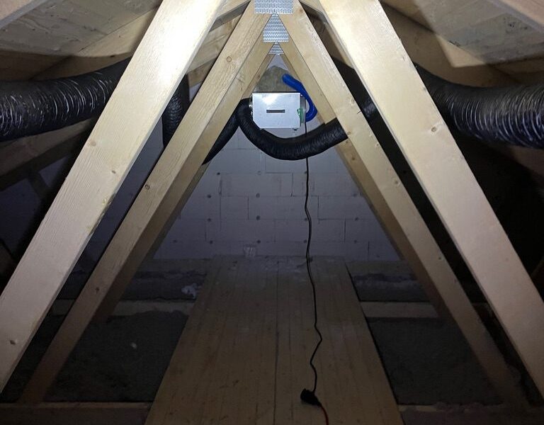 Installation avfuktare på vind Installation avfuktare på vind