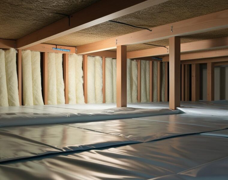 beskrivande bild för att isolera krypgrund Tilläggsisolerad krypgrund